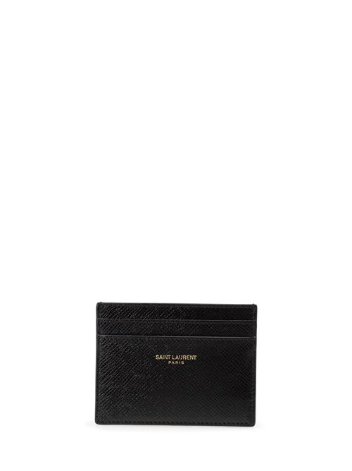 PORTA CARTE SAINT LAURENT PARIS IN PELLE RIVESTITA DI CORTECCIA SAINT LAURENT | 375946H3Z0W1000